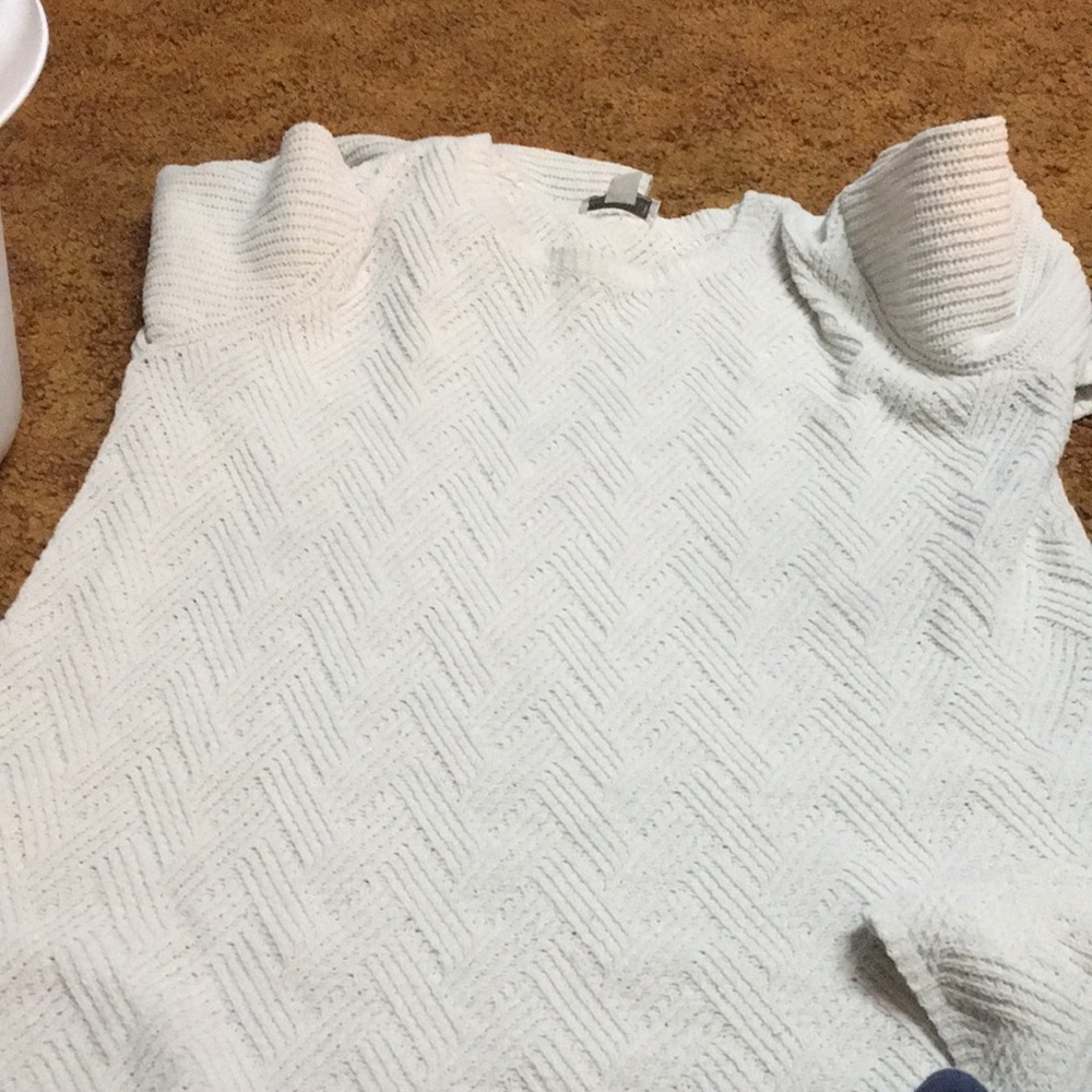 Christopher & Banks white knit sweater